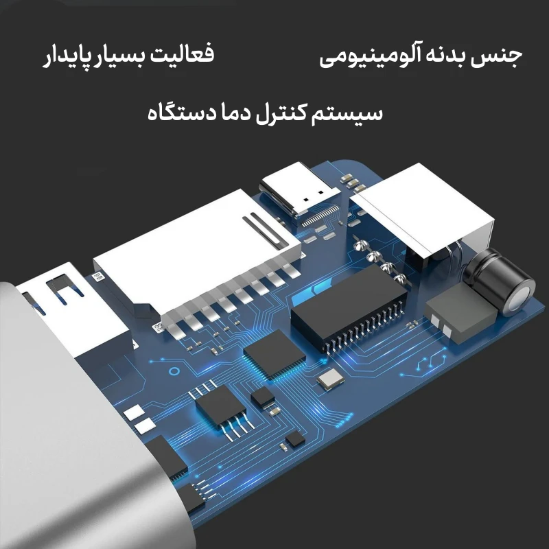 هاب 6 پورت C68 USB-C قیمت دیجی کالا ترب ارزان دیوار