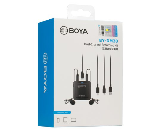 قیمت بویا میکروفون قیمت بویا میکروفون BOYA-DM20 BY-DM20 میکروفون BOYA-DM20 میکروفون بویا دی ام 20 میکروفون دو مخاطبه با کیفیت میکروفون دو مخاطبه سیم دار