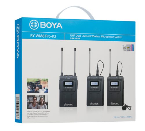 قیمت بویا میکروفون قیمت بویا میکروفون BOYA-WM8 PRO K2 BY-WM8 PRO K2 گارانتی بویا ایران میکروفون بویا میکروفون دو مخاطب بویا