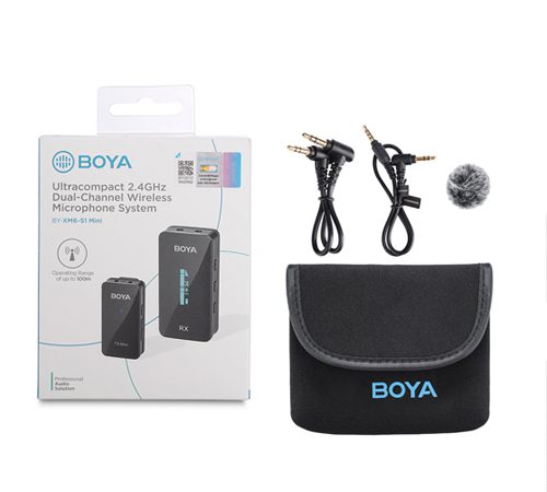 قیمت بویا میکروفون قیمت بویا میکروفون BOYA by-xm6-s1-mini میکروفون بویا میکروفون بی سیم