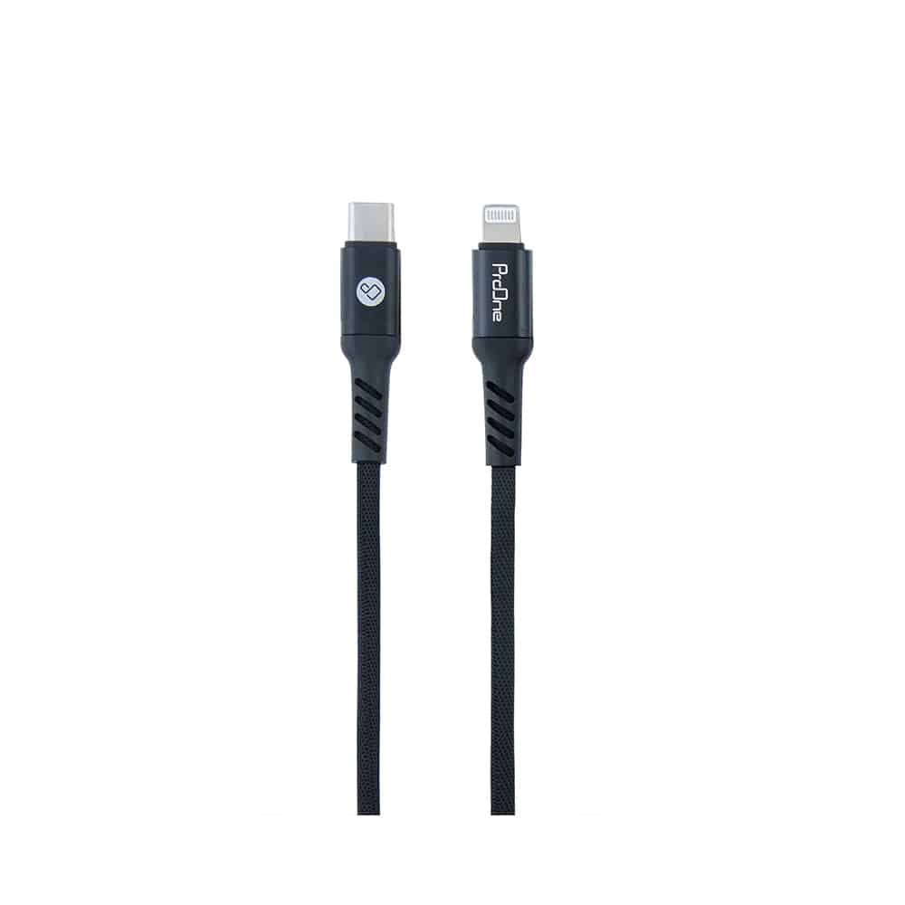 کابل تبدیل USB-C به Lightning پرووان مدل PCC325PD طول 1.2 متر قیمت پرووان لوازم جانبی ProOne پرووان قیمت لوازم جانبی ProOne کابل و دانگل