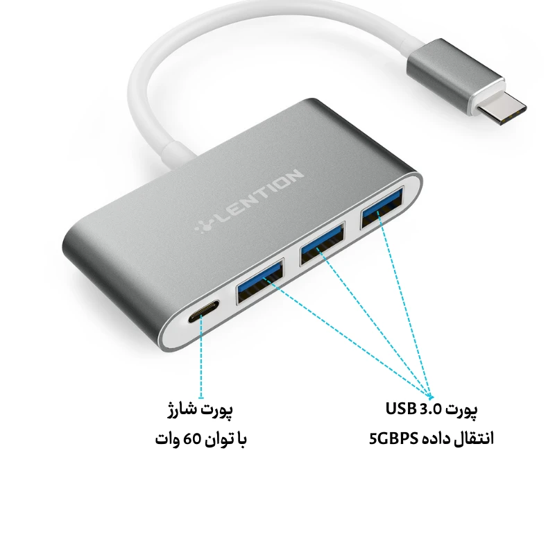 قیمت هاب 4 پورت C13SE USB C دیجیکالا و قیمت ترب هاب 4 پورت C13SE USB C