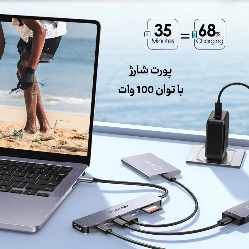 قیمت هاب 7 پورت CE19 USB C دیجیکالا و قیمت ترب هاب 7 پورت CE19 USB-C