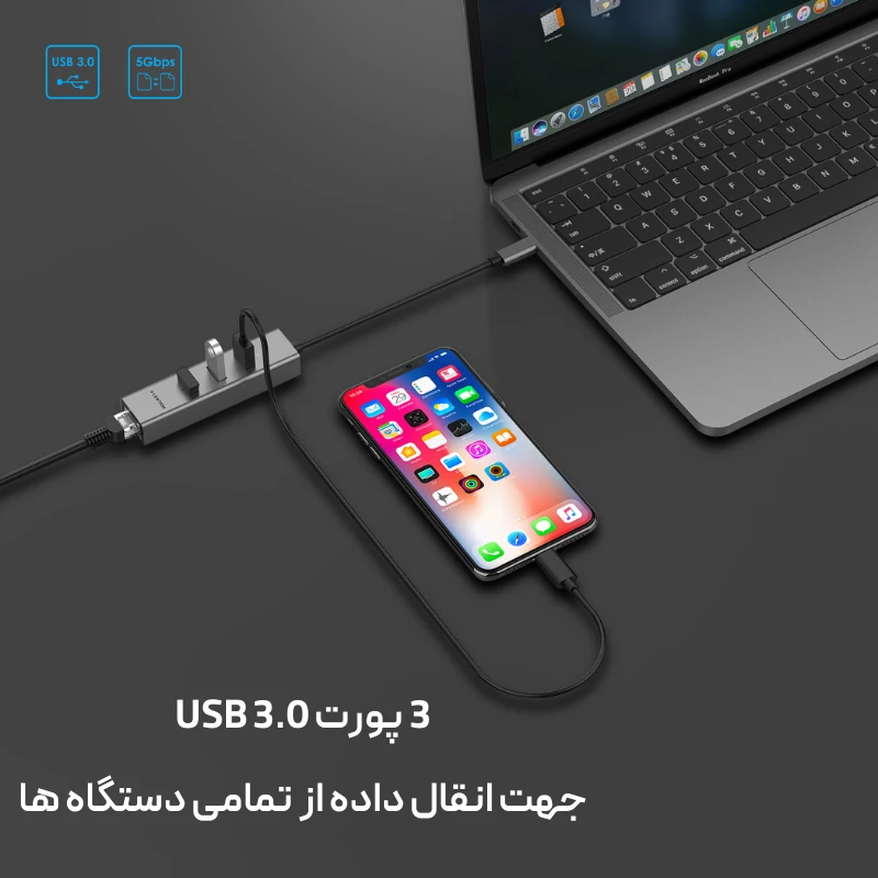 قیمت هاب 4 پورت C23S USB C دیجیکالا و قیمت ترب هاب 4 پورت C23S USB C