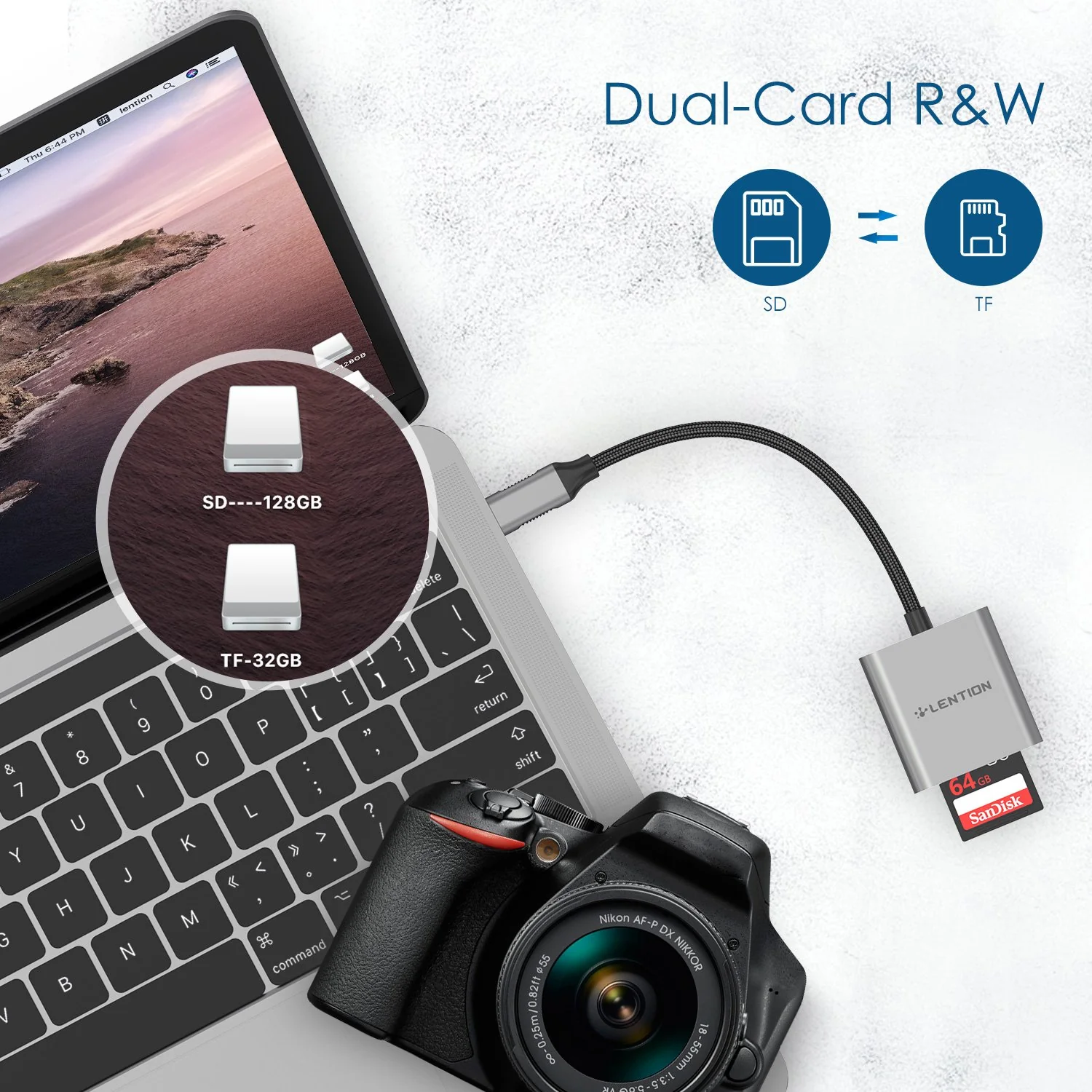 قیمت مبدل USB C به C8 SD/MicroSD دیجیکالا و قیمت ترب مبدل USB-C به SD/MicroSD