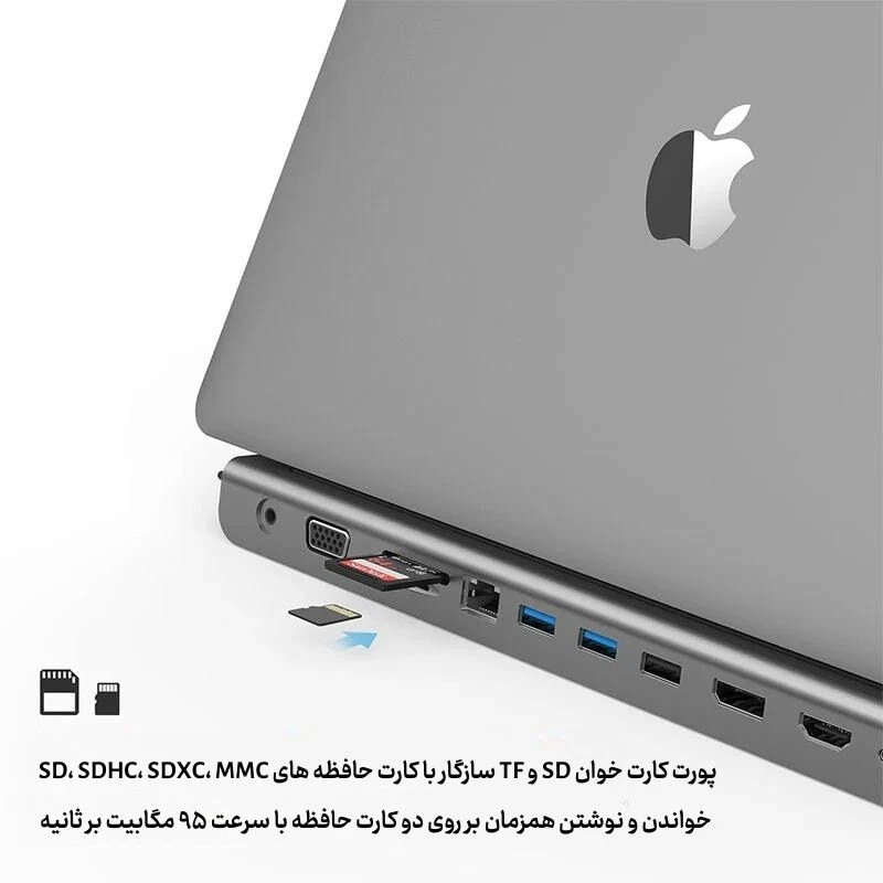 قیمت داک استیشن 11پورت C95 USB C دیجیکالا و قیمت ترب داک استیشن 11 پورت C95