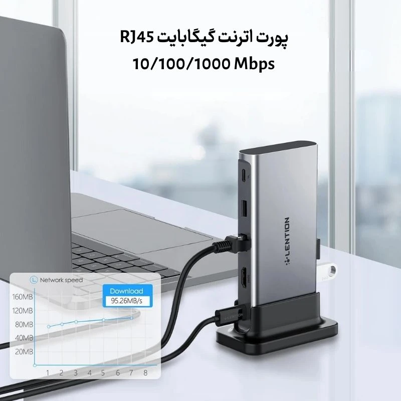 قیمت داک استیشن 11پورت C95 USB C دیجیکالا و قیمت ترب داک استیشن 10پورت لنشن مدل D53s