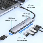 قیمت هاب 6 پورت CH17 USB-C دیجیکالا و قیمت ترب