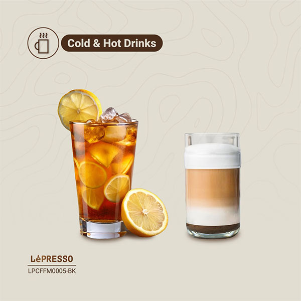 دستگاه Cold Brew LePresso برای قهوه و چای یخی - مشکی دستگاه Cold Brew LePresso با طراحی مشکی و قابلیت تنظیم دما، نوشیدنی‌های شما را در کمترین زمان ممکن آماده می‌کند. این دستگاه ایده‌آل برای مصرف روزانه و سفرهای شماست.