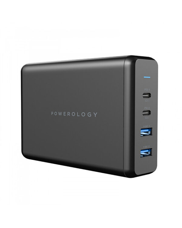 قیمت هاب شارژر رومیزی 156 وات پاورولوژی Powerology 4-Output 156W Quick Charging Power Terminal /