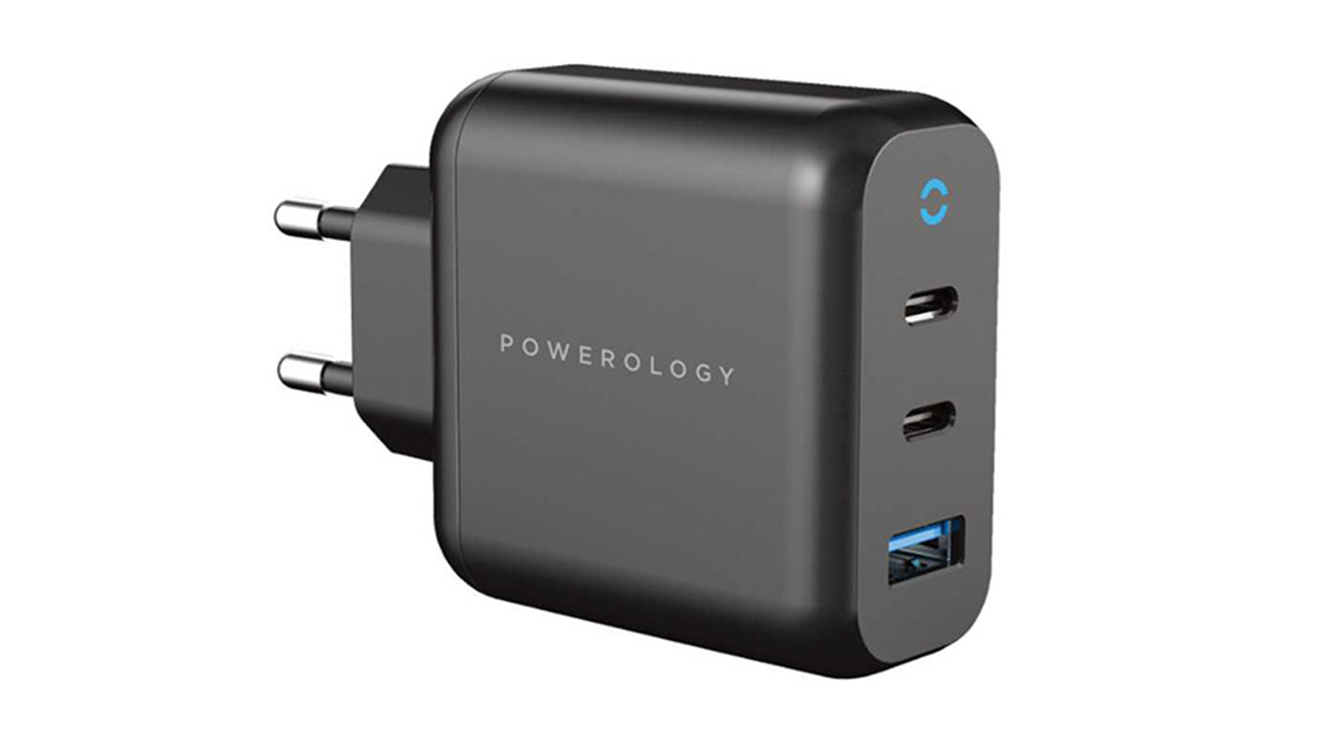 فروش آنلاین قیمت ارازن شارژر دیواری 65 وات پاورولوژی Powerology 65W Triple Output EU GaN Charger | 