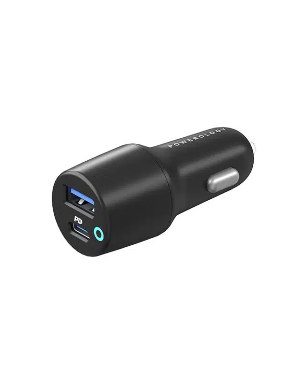 قیمت شارژر فندکی 53 وات پاورولوژی Powerology Car Charger with Cable 53W PCCSR005 /