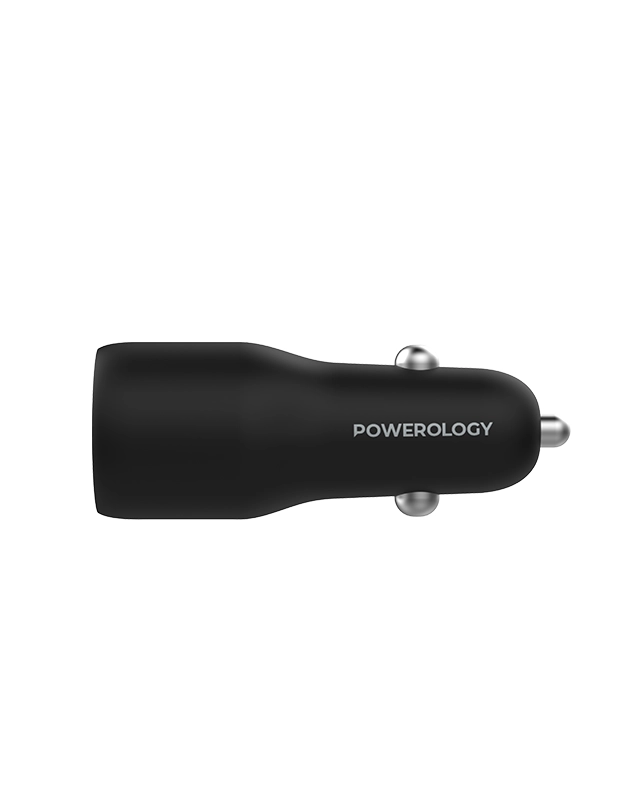 قیمت شارژر فندکی 53 وات پاورولوژی Powerology 35W Dual Ports Car Charger PCCSR012 /