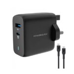 قیمت شارژر دیواری 63 وات پاورولوژی Powerology 63W Ultra-Quick GaN Charger with USB-C Cable /