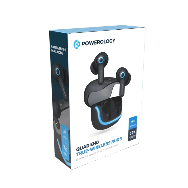 قیمت هدفون بی سیم پاورولوژی Powerology Quard Mic ENC TWS Earphone PWLAU005 /