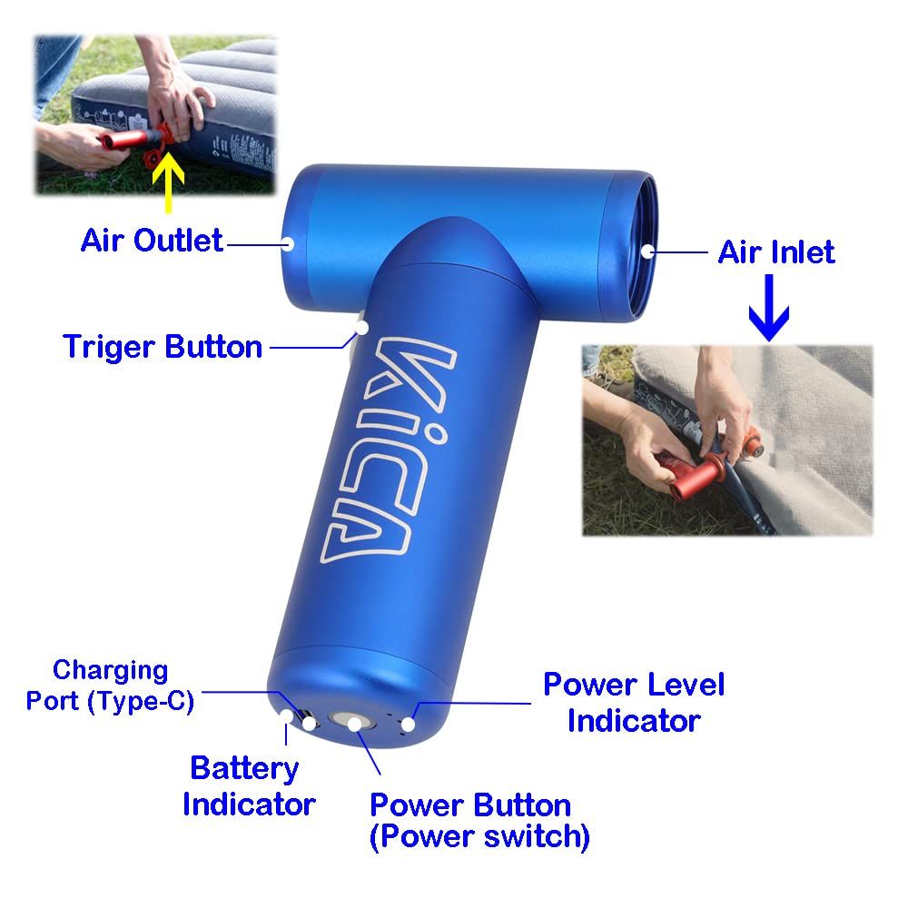 پمپ باد شارژی kica  پمپ باد شارژی kica مدل kica jet fan