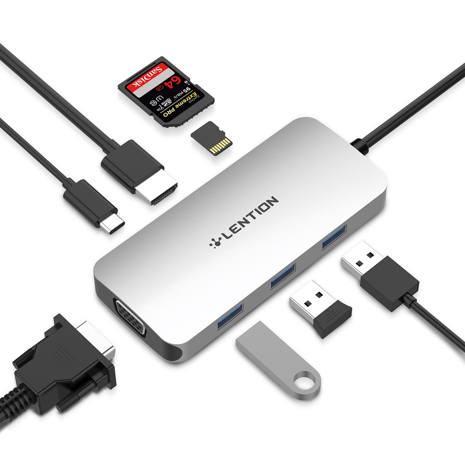 هاب USB-C لنشن CE55