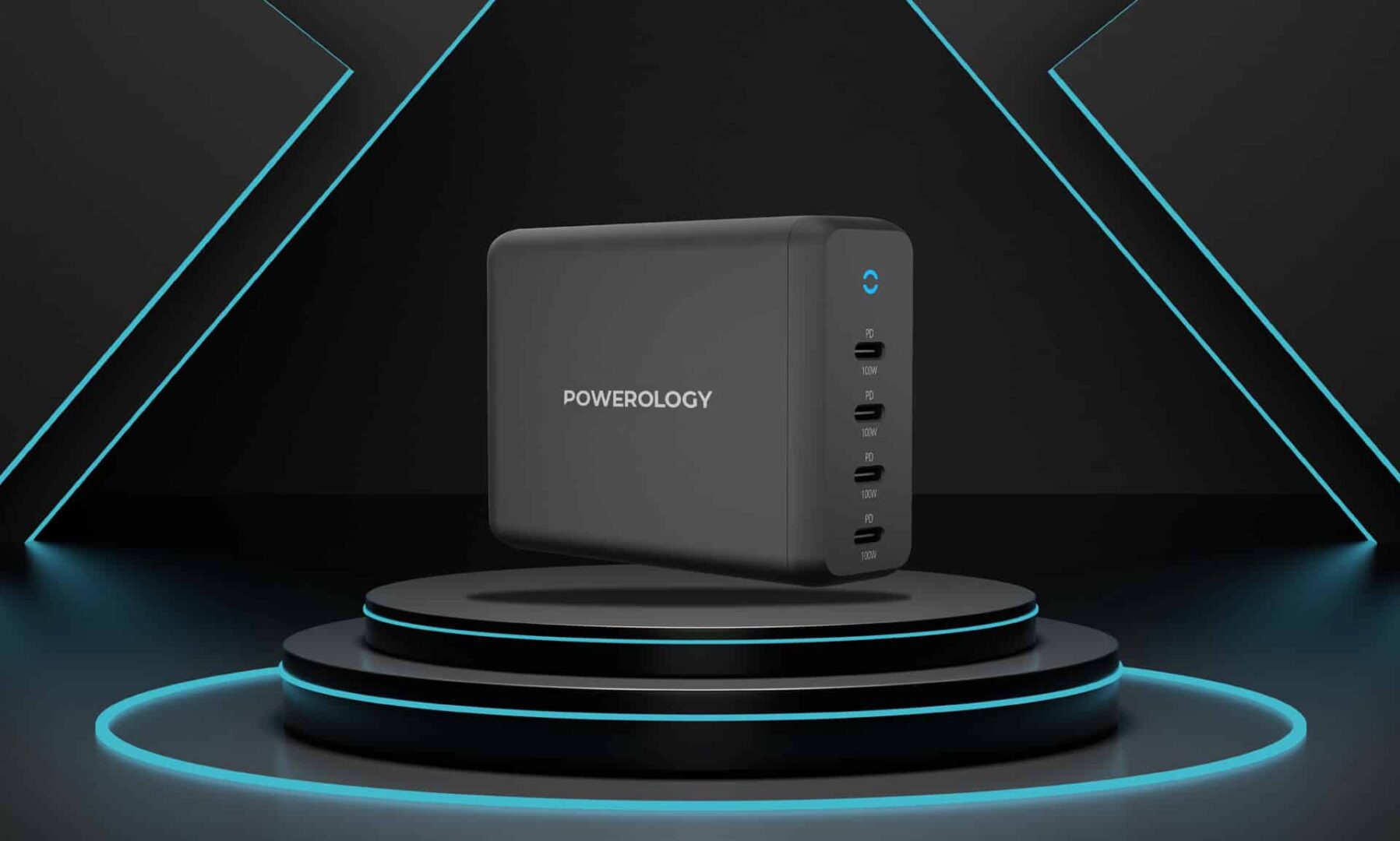 فروش آنلاین قیمت ارازن شارژر رومیزی 165 وات پاورولوژی Powerology 165W GaN Charger | 