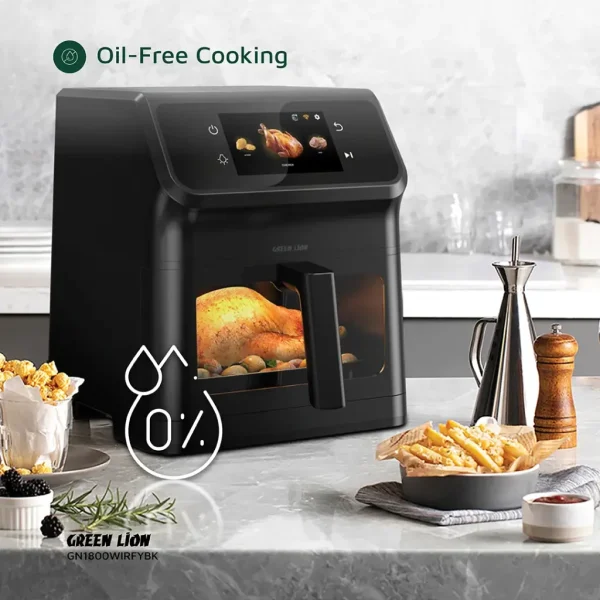 هواپز و سرخ کن بدون روغن هوشمند گرین لاین مدل GN1800WIRFYBK مخزن 6.5 لیتری - Image 7