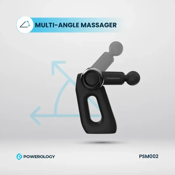 مقایسه اندازه ماساژور Powerology در دست یک فرد بزرگسال