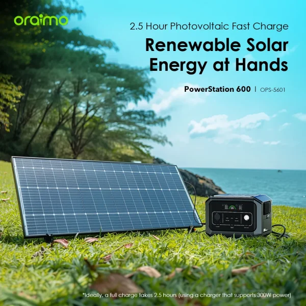 شارژ همزمان چندین دستگاه با ایستگاه انرژی قابل حمل oraimo