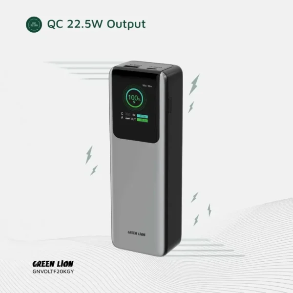 پاوربانک 20000 میلی‌آمپر Voltura گرین لاین مدل PD 100W - Image 2