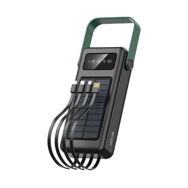 پاوربانک خورشیدی گرین لاین مدل Solar max با ظرفیت 30000 میلی‌آمپر ساعت