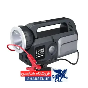 Green Lion Savior 12V؛ ترکیب هوشمندانه‌ای از قدرت، ایمنی و چندکاره بودن این دستگاه با باتری 24000 میلی‌آمپر، جریان پیک بالا برای استارت خودرو، کمپرسور باد 150 PSI و چراغ قوه LED، یک ابزار اضطراری کامل برای رانندگان حرفه‌ای است. مناسب برای خودروهای بنزینی و دیزلی، با نمایشگر دیجیتال و سیستم‌های محافظتی پیشرفته.